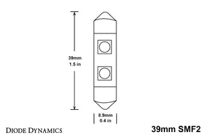 39mm SMF2 LED Bulb Warm White Pair Diode Dynamics