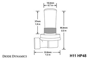 H11 HP48 LED Cool White Pair Diode Dynamics
