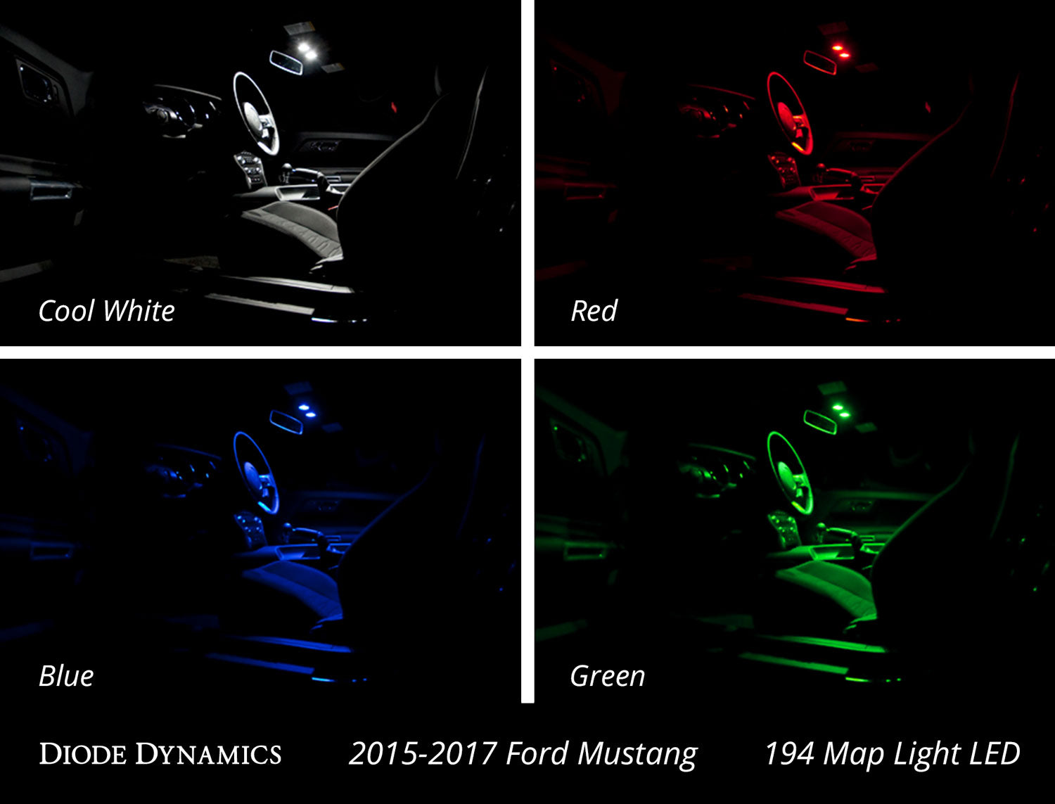 Mustang Interior Light Kit 15-17 Mustang Stage 1 Red Diode Dynamics