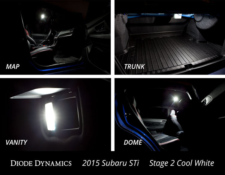 2015-2019 Subaru WRX Interior Light Kit Stage 1 Red Diode Dynamics