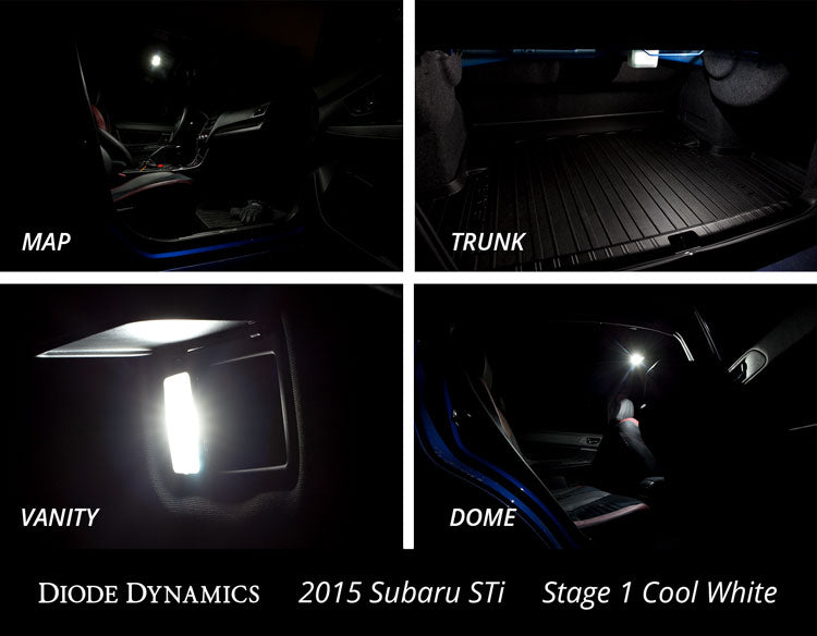 2015-2019 Subaru WRX Interior Light Kit Stage 2 Red Diode Dynamics