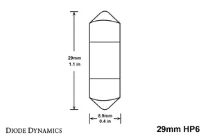 29mm HP6 LED Bulb Amber Single Diode Dynamics