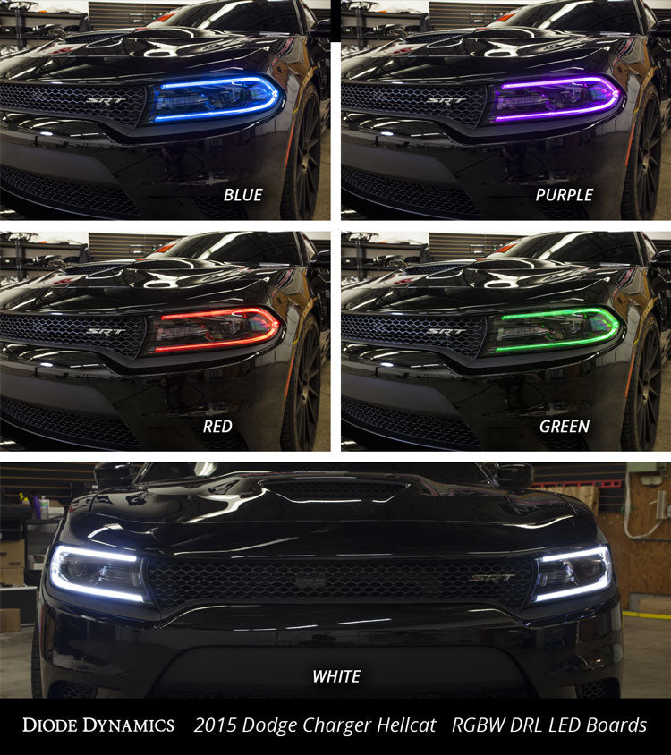 2015-2018 Dodge Charger RGBW DRL LED Boards Diode Dynamics