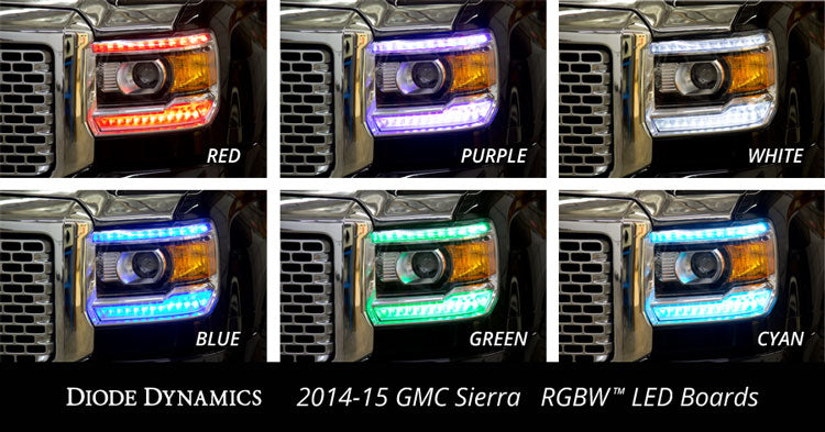 2014-2016 GMC Sierra RGBW DRL LED Boards Diode Dynamics