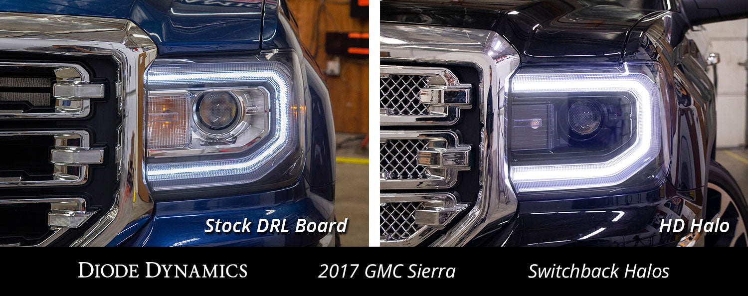 GMC Sierra LED Halos Switchback 16-18 Sierra 1500 Diode Dynamics