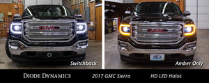 GMC Sierra LED Halos Switchback 16-18 Sierra 1500 Diode Dynamics
