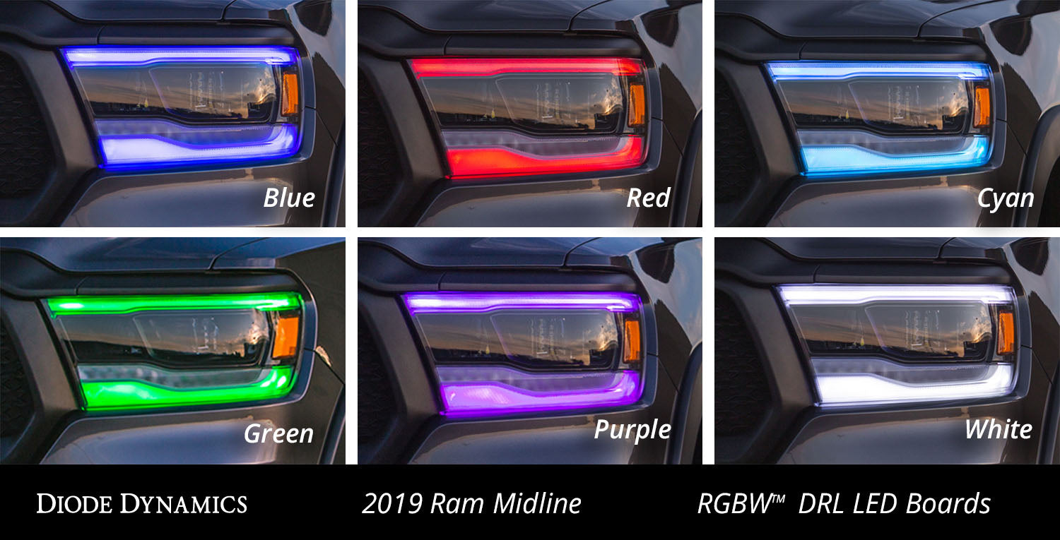 RGBW DRL LED Boards for 2019-2021 Ram 1500 Midline