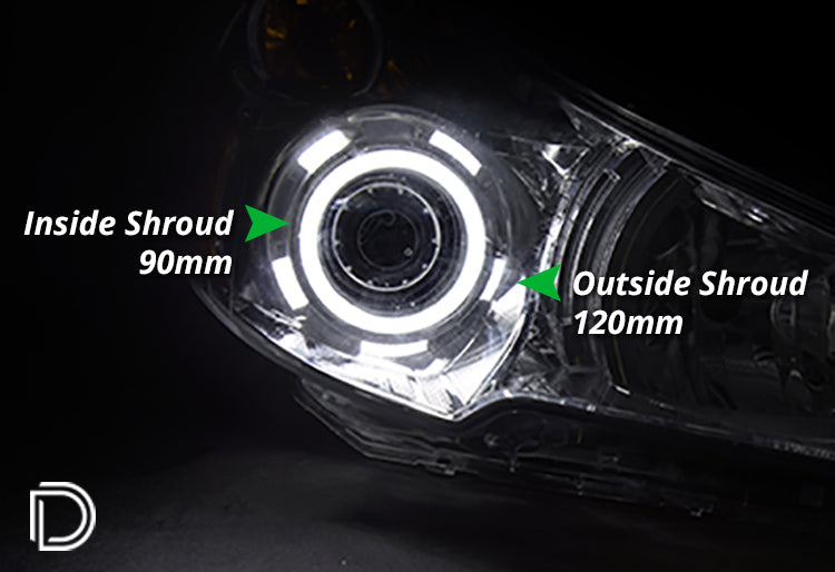 Halo Lights LED 90mm/120mm Amber Four Diode Dynamics