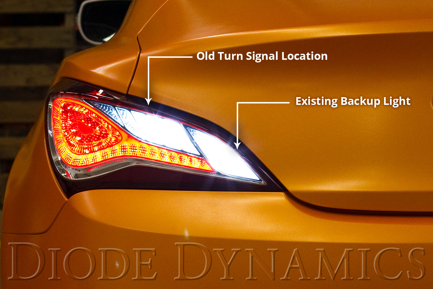 Hyundai Genesis Coupe Tail as Turn Kit w/ Backup Stage 1 Diode Dynamics