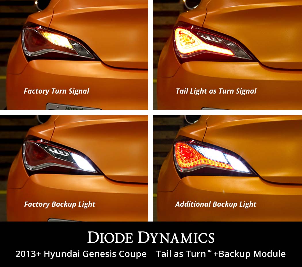 Hyundai Genesis Coupe Tail as Turn Kit w/ Backup Stage 1 Diode Dynamics