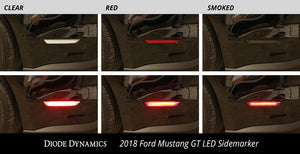 LED Sidemarkers for 2015-2021 Ford Mustang, Red (set)