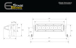 Load image into Gallery viewer, 6 Inch LED Light Bar Single Row Straight SS6 Amber Wide Light Bar Pair Diode Dynamics
