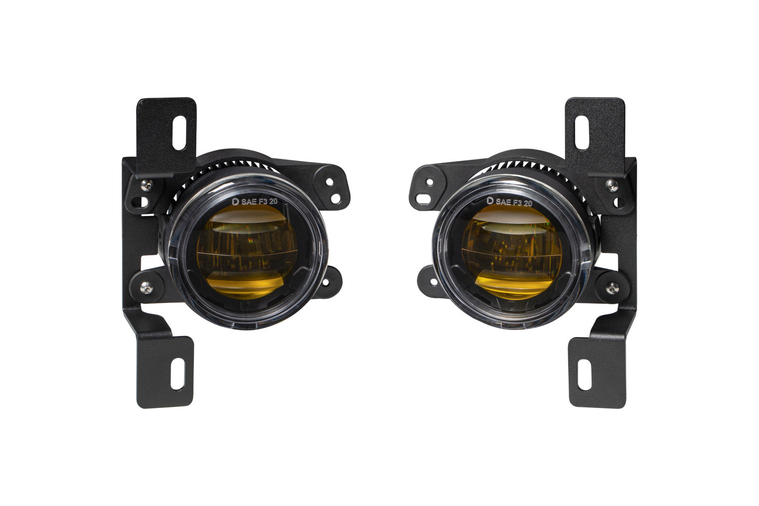 Elite Series Fog Lamps for 2020-2022 Jeep JT Gladiator Rubicon w/ Steel Bumper Pair Yellow 3000K Diode Dynamics
