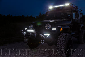 12 Inch LED Light Bar  Single Row Straight Clear Flood Pair Stage Series Diode Dynamics