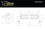 Load image into Gallery viewer, 12 Inch LED Light Bar  Single Row Straight Amber Flood Pair Stage Series Diode Dynamics
