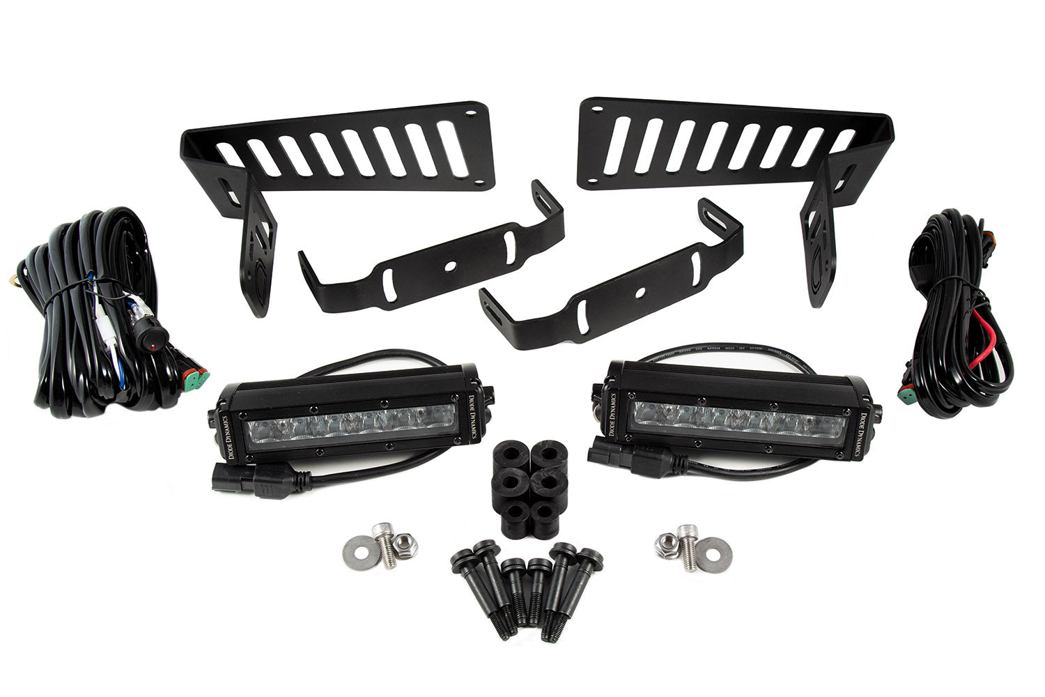 SS6 Cowl LED Bracket Kit for 2018-2021 Jeep JL Wrangler/Gladiator, White Driving
