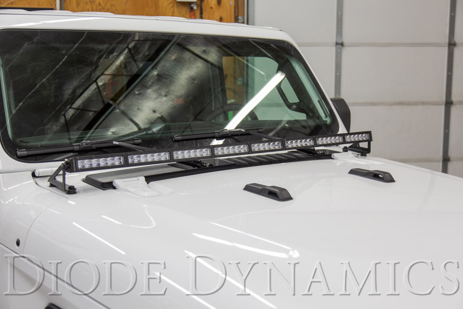 SS50 Hood LED Light Bar Kit for 2018-2021 Jeep JL Wrangler/Gladiator, White Combo