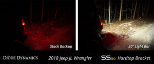 SS30 Rear Hardtop Bracket Kit for 2018-2021 Jeep JL Wrangler, Amber Flood