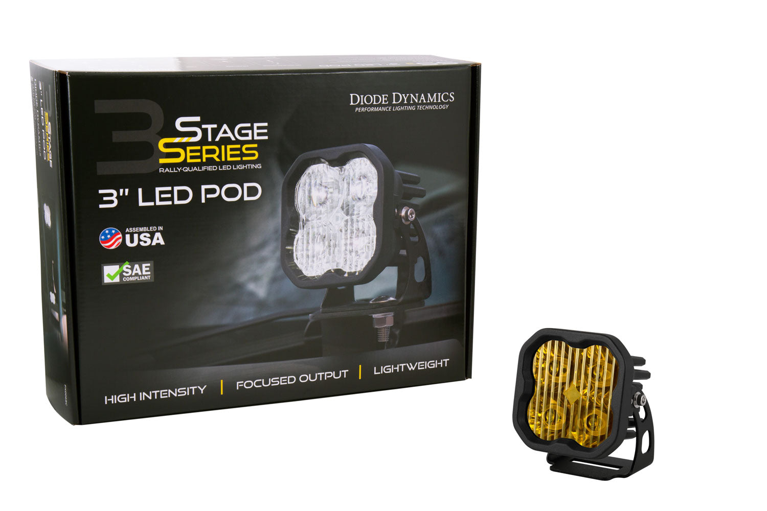 Worklight SS3 Pro Yellow Driving Standard Single Diode Dynamics