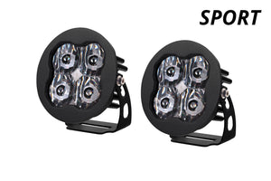 Worklight SS3 Sport White SAE Driving Round Pair Diode Dynamics