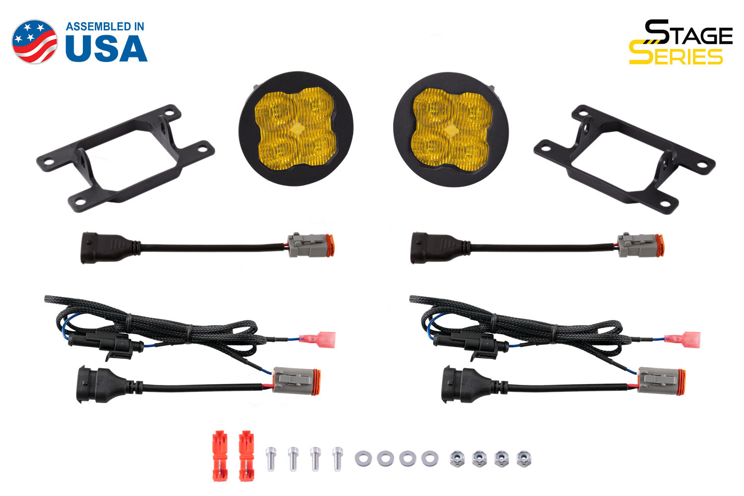 SS3 LED Fog Light Kit for 2013-2015 Honda Crosstour Yellow SAE Fog Sport Diode Dynamics