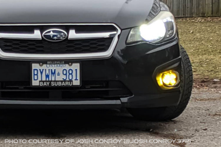 SS3 LED Fog Light Kit for 2012-2014 Subaru Impreza Yellow SAE Fog Sport Diode Dynamics