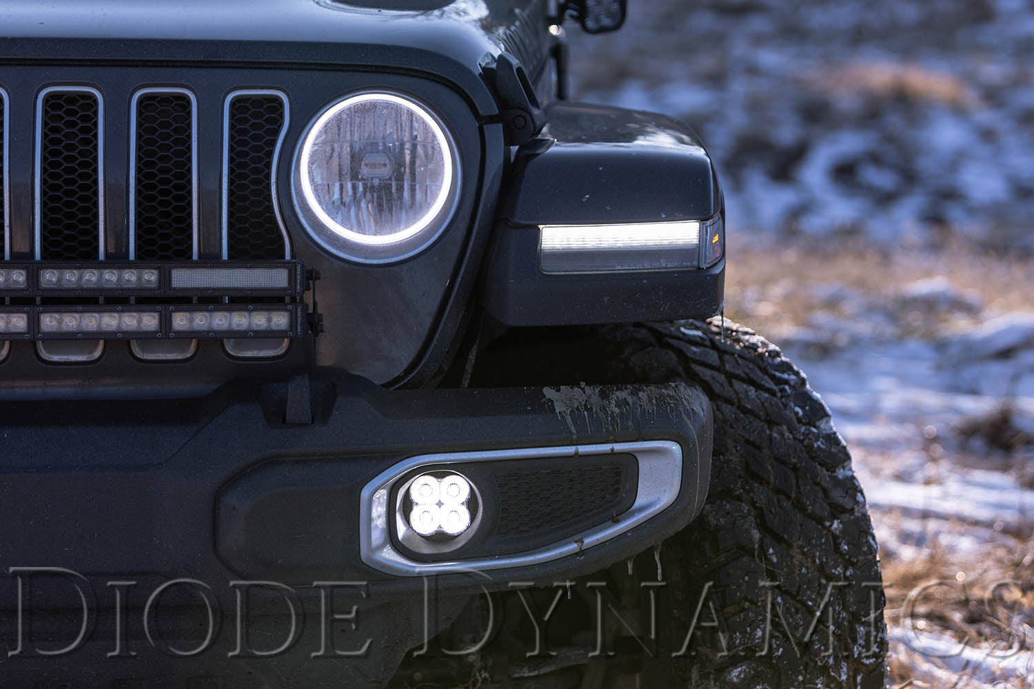 SS3 LED Fog Light Kit for 2018-2021 Jeep JL Wrangler, White SAE Fog Pro