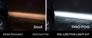 SS3 LED Fog Light Kit for 2015-2020 Ford F150 White SAE Fog Sport Diode Dynamics