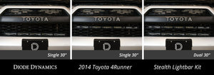 SS30 Single Stealth Lightbar Kit for 2014-2019 Toyota 4Runner Amber Combo Diode Dynamics