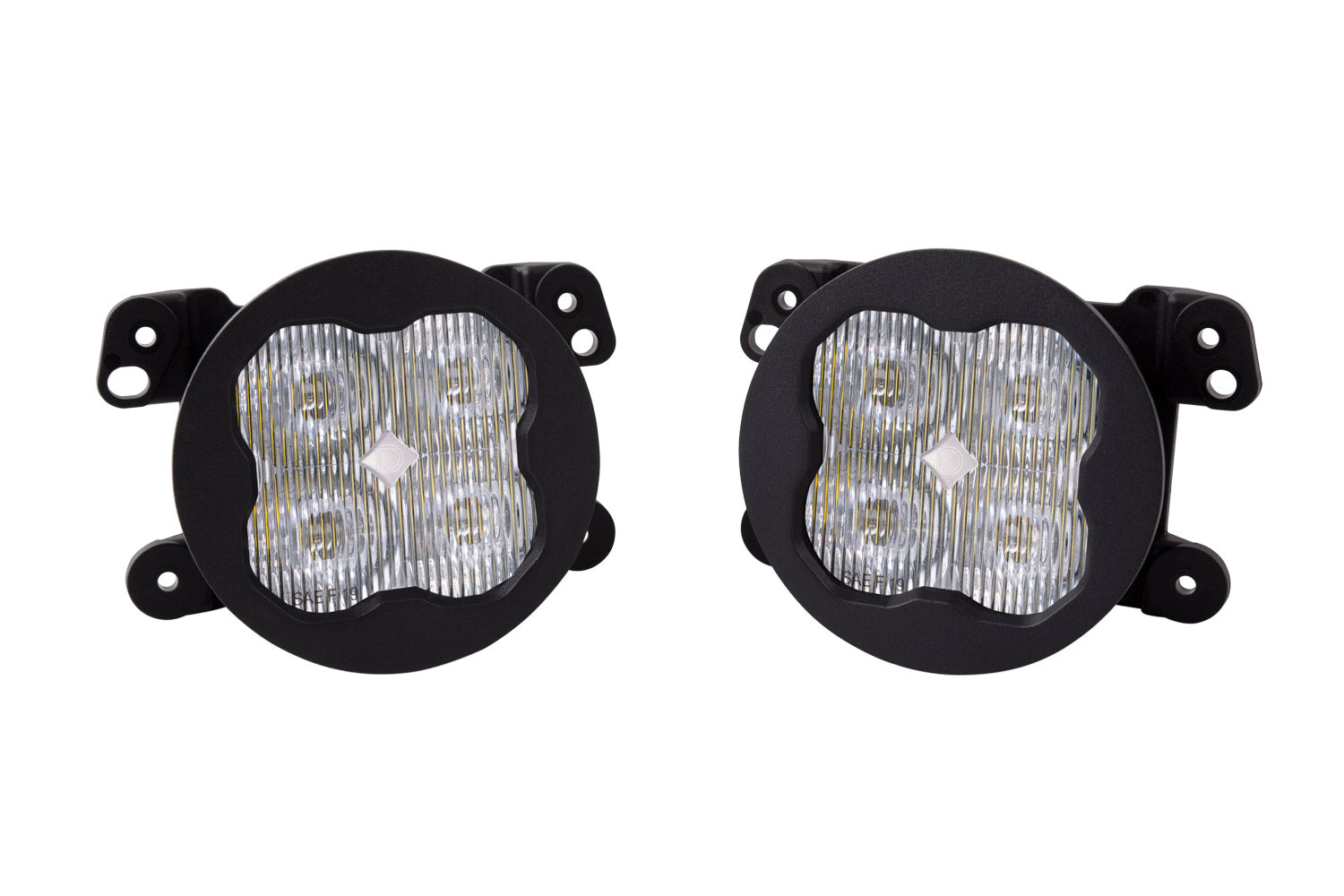 SS3 LED Fog Light Kit for 2020-2021 Jeep Gladiator White SAE Fog Pro w/ Backlight Type M Bracket Kit Diode Dynamics