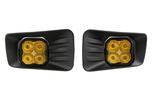 SS3 LED Fog Light Kit for 2007-2015 Chevrolet Silverado, Yellow SAE Fog Sport Diode Dynamics