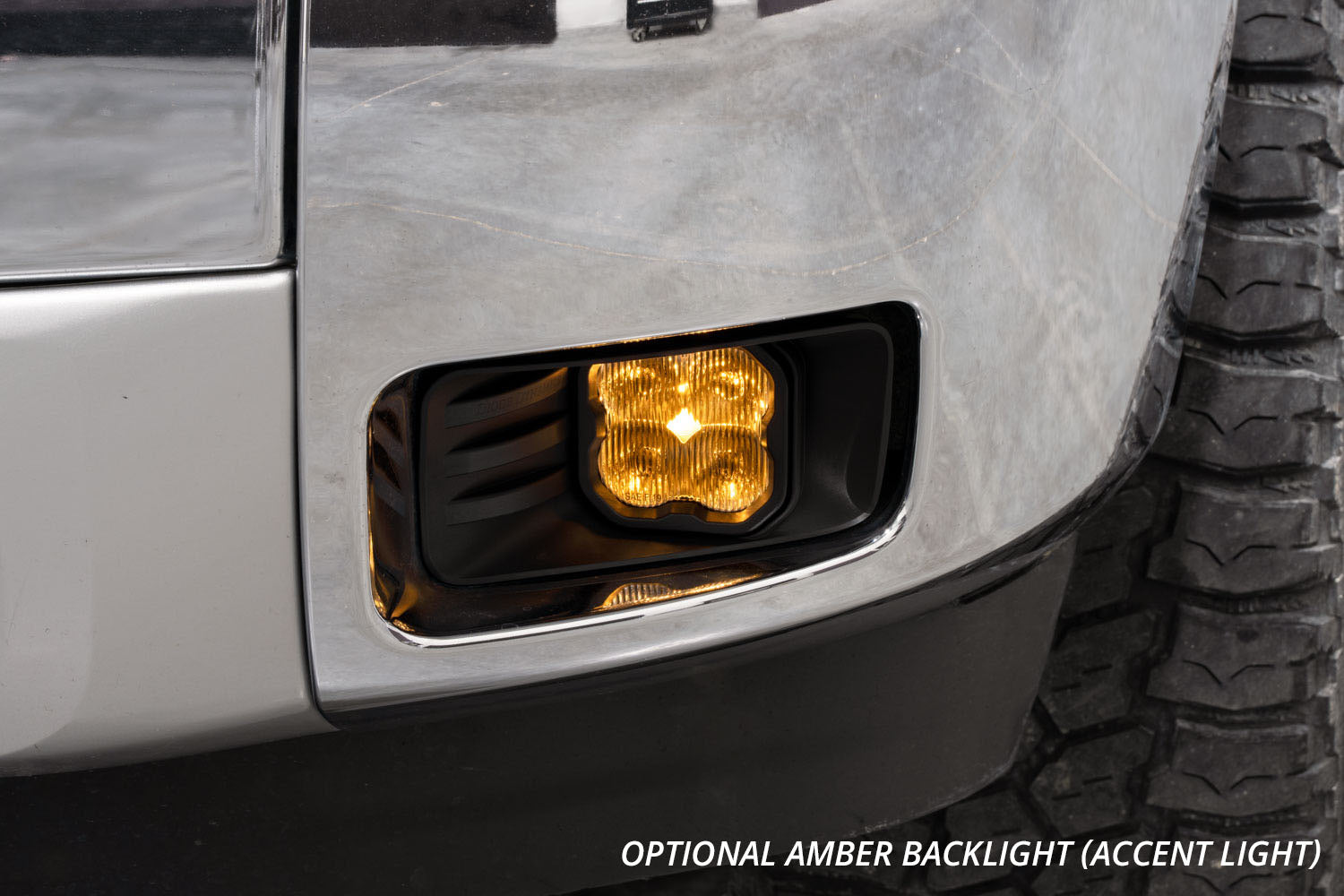 SS3 LED Fog Light Kit for 2007-2015 Chevrolet Silverado, Yellow SAE Fog Sport Diode Dynamics