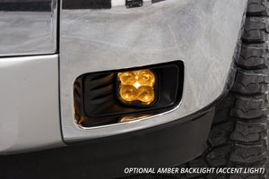 SS3 LED Fog Light Kit for 2015-2020 Chevrolet Suburban, Yellow SAE Fog Sport with Backlight Diode Dynamics